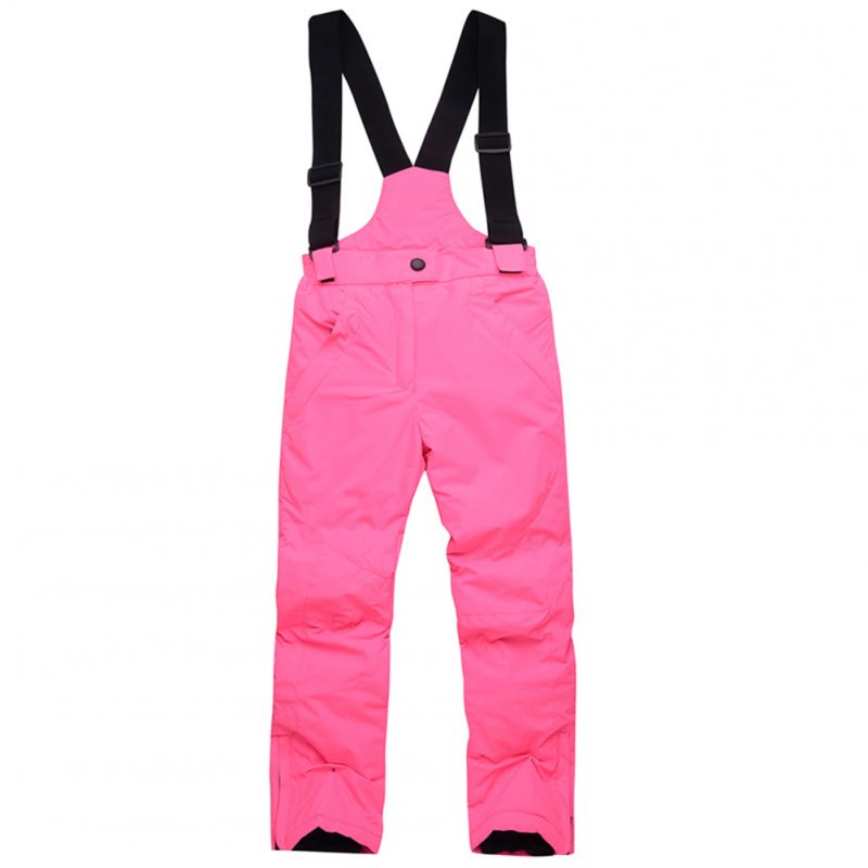 Thicken Windproof Warm Snow Children Trousers Winter Skiing and Snowboard Pants for Boys and Girls Bright powder_L