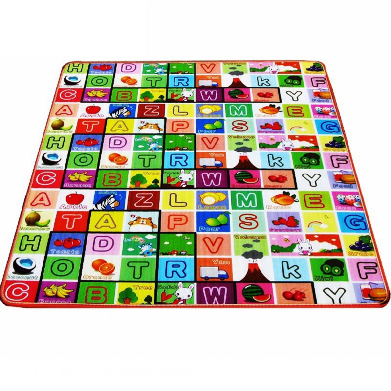 Thickened Double Sided PE Baby Crawling Creeping Kids Play Mat Soft Cartoon Children Activity Foam Floor Eco-Friendly Damp-Proof Gym Picnic Pad Fret 120*180*2cm