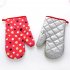 Thickened Heat Insulation Microwave Oven Gloves  Protective Hand Cover Kitchen Accessories Small dot yellow