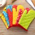 Thickened Heat Insulation Microwave Oven Gloves  Protective Hand Cover Kitchen Accessories Big dot yellow