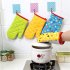 Thickened Heat Insulation Microwave Oven Gloves  Protective Hand Cover Kitchen Accessories Big dot red