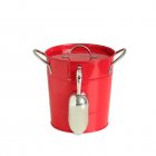 Thickened Ice Bucket With Lid Handles Portable Multi-purpose Beverage Tub Insulated Drink Tub Drink Chiller red