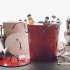 Thickened Ice Bucket With Lid Handles Portable Multi purpose Beverage Tub Insulated Drink Tub Drink Chiller red