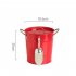 Thickened Ice Bucket With Lid Handles Portable Multi purpose Beverage Tub Insulated Drink Tub Drink Chiller red