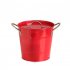 Thickened Ice Bucket With Lid Handles Portable Multi purpose Beverage Tub Insulated Drink Tub Drink Chiller red