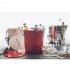 Thickened Ice Bucket With Lid Handles Portable Multi purpose Beverage Tub Insulated Drink Tub Drink Chiller red