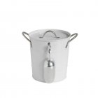 Thickened Ice Bucket With Lid Handles Portable Multi-purpose Beverage Tub Insulated Drink Tub Drink Chiller White
