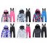 Thickened Outdoor Suit Warm and Cold proof Ski Outfits Waterproof Winter Children s Ski Wear Red camouflage   rose red pants M