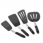 Thin High Elasticity High Temperature Resistance Silicone Cooking Spatula 4Pcs/Set