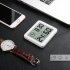 Thin Intelligent Electronic Clock Hygrometer with Large LCD Screen White