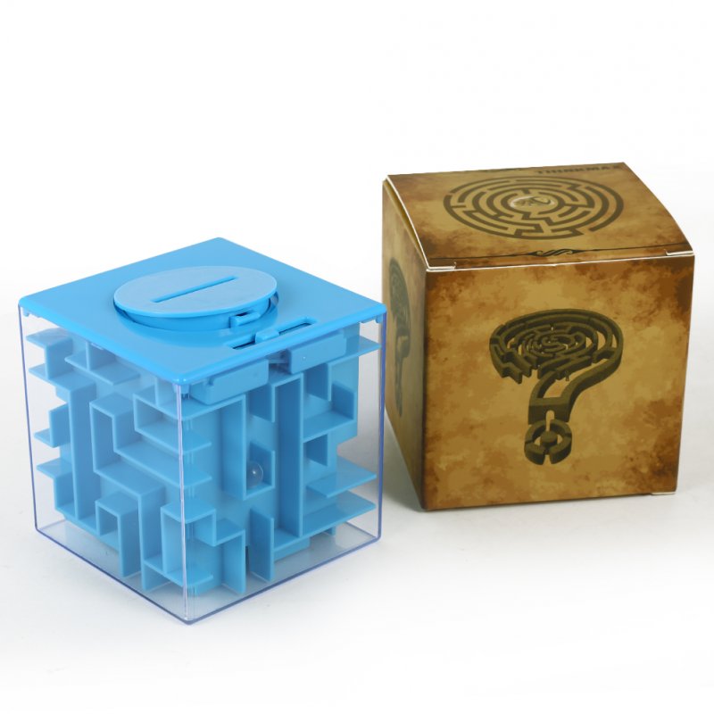 Thinkmax Money Saving Puzzle Maze Box Blue