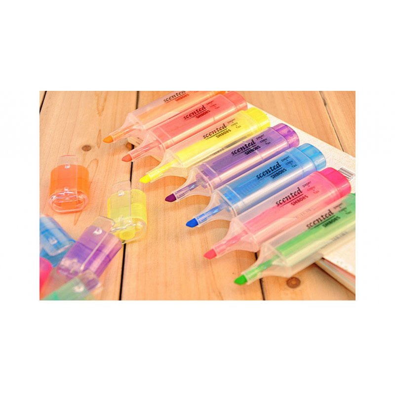 Thinkmax Office Fresh Large Capacity Candy Color Fragrance Fluorescent Highlighter Maker pen