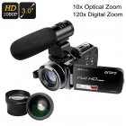This 1080p Handheld Camera comes with a teleconverter  wide angle lens  and external mic  It shoots Full HD footage and stunning 24MP pictures 