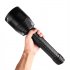This 13000 Lumen LED Flashlight features 12 high quality CREE XM L T6 LEDs that support 5 different lighting modes  