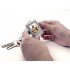 This 2GB digital photo frame is the perfect size to attach to any keychain  It has a colorful 1 5 inch screen that makes viewing pictures easy and enjoyable 