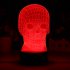 This 3D LED light in the shape of a skull has 2 lighting modes and 7 colors  With its cool visual effects  it is the perfect LED decoration for any boy s room 