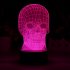 This 3D LED light in the shape of a skull has 2 lighting modes and 7 colors  With its cool visual effects  it is the perfect LED decoration for any boy s room 