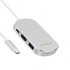 This 5 in 1 USB C hub features three USB 3 0  1 USB C  and 1 HDMI output that supports the ultra fast transfer of 4K media files 