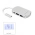 This 5 in 1 USB C hub features three USB 3 0  1 USB C  and 1 HDMI output that supports the ultra fast transfer of 4K media files 