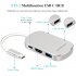 This 5 in 1 USB C hub features three USB 3 0  1 USB C  and 1 HDMI output that supports the ultra fast transfer of 4K media files 