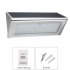 This 800 lumen outdoor LED light features motion detection and a solar panel to recharge its battery during the day 