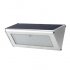 This 800 lumen outdoor LED light features motion detection and a solar panel to recharge its battery during the day 