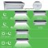 This 800 lumen outdoor LED light features motion detection and a solar panel to recharge its battery during the day 