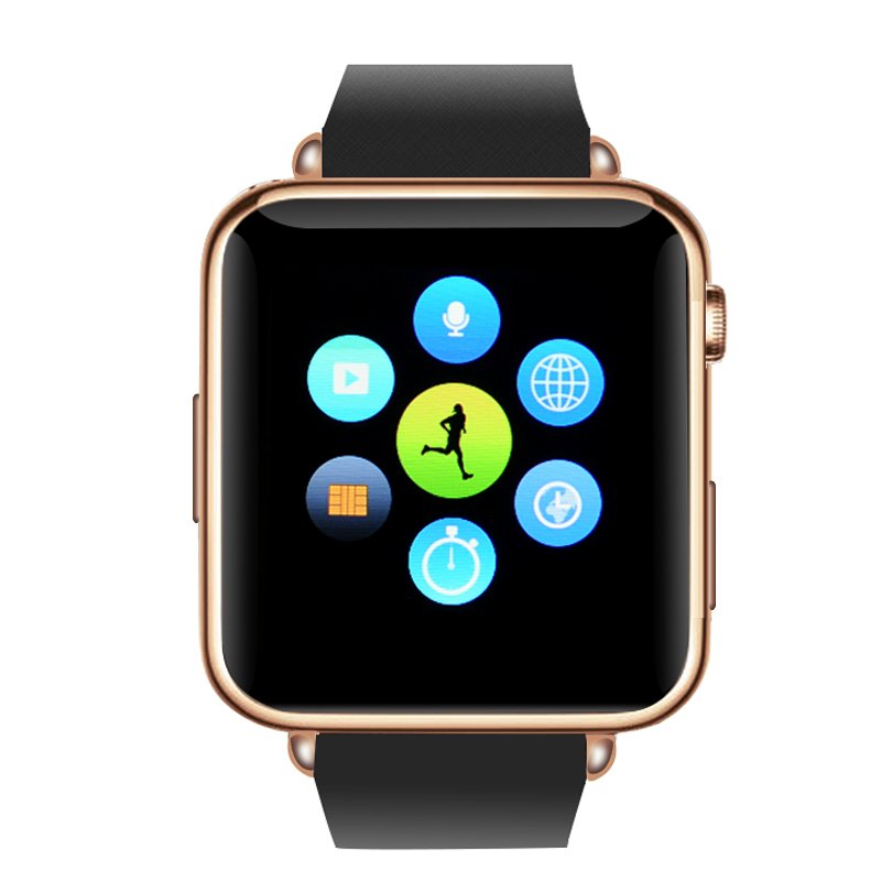 Bluetooth Mobile Phone Watch  (RoseGold)