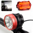 This CREE LED Bike Light set lets you head out after dark safe and secure  Coming with a head strap this LED light can additionally be used as a Headlight  