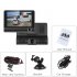 This HD Car DVR Kit comes with a total of 3 cameras that include an HD front camera and rear view parking camera  