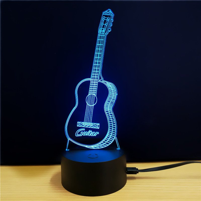 Guitar 3D LED Color Light