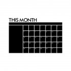 This Month Calendar Blackboard Decoration Wall Sticker Internet Cafe Study Computer Desk Background Decal 60 * 92cm