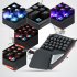 This One Handed Game Keyboard comes with 29 RGB backlit keys  It has a full metal design and features a comfortable wrist pad  