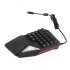 This One Handed Game Keyboard comes with 29 RGB backlit keys  It has a full metal design and features a comfortable wrist pad  