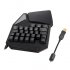 This One Handed Game Keyboard comes with 29 RGB backlit keys  It has a full metal design and features a comfortable wrist pad  