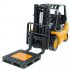 This RC Forklift has a fully functional lifting arm that can pick up small loads   The lifting  arm quickly lifts its small cargo to a height of 11 5cm and til