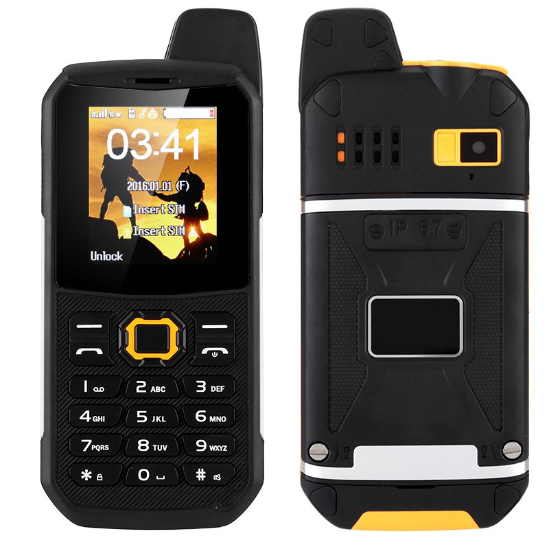 Rugged Outdoor Walkie-Talkie Phone (Orange)
