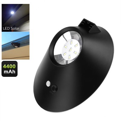 ソーラーパワーLEDライト -  3つのライトモード、PIRセンサー、300ルーメン、4400mAhバッテリー、IP65防水 ...