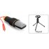 This Stereo Condenser Microphone has a 3 5mm Output Jack and great Noise Cancellation  it comes with a 6 inch tripod and is easy to set up and use