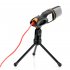 This Stereo Condenser Microphone has a 3 5mm Output Jack and great Noise Cancellation  it comes with a 6 inch tripod and is easy to set up and use