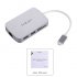 This USB C Multi Port adapter comes with an HDMI port  Gigabit Ethernet port  two USB 3 0 ports  Micro SD card slot  SD card slot  and USB C input 