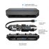 This USB C Travel Dock features a VGA  HDMI  Micro SD  SD  Compact Flash  3 5mm Audio  USB 3  and USB C port  It supports 1080p media transfers  