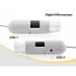 This USB digital microscope can magnify objects up to 200 times their original size and uses a dynamic 1 3MP image sensor and four bright white LED lights for c