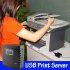 This USB print server lets you share a USB printer on your small office or home network 