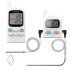 This Wireless Barbecue Thermometer comes with two probes that let you check the temperature of your meat and grill at the same time 
