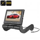 This central armrest DVD player for in your car lets your passengers enjoy movies in 800x600p resolution on its 8 Inch rotating display 