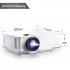 This compact LED projector supports FHD media files  With its 800 lumen LED light  it treats you to crisp visuals in any dark room 