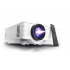 This compact LED projector supports FHD media files  With its 800 lumen LED light  it treats you to crisp visuals in any dark room 