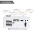 This compact LED projector supports FHD media files  With its 800 lumen LED light  it treats you to crisp visuals in any dark room 