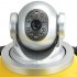 This cool robot vacuum cleaner with WiFi enabled IP camera   microphone comes with a 360 degree pan and tilt IP camera design and an onboard microphone 
